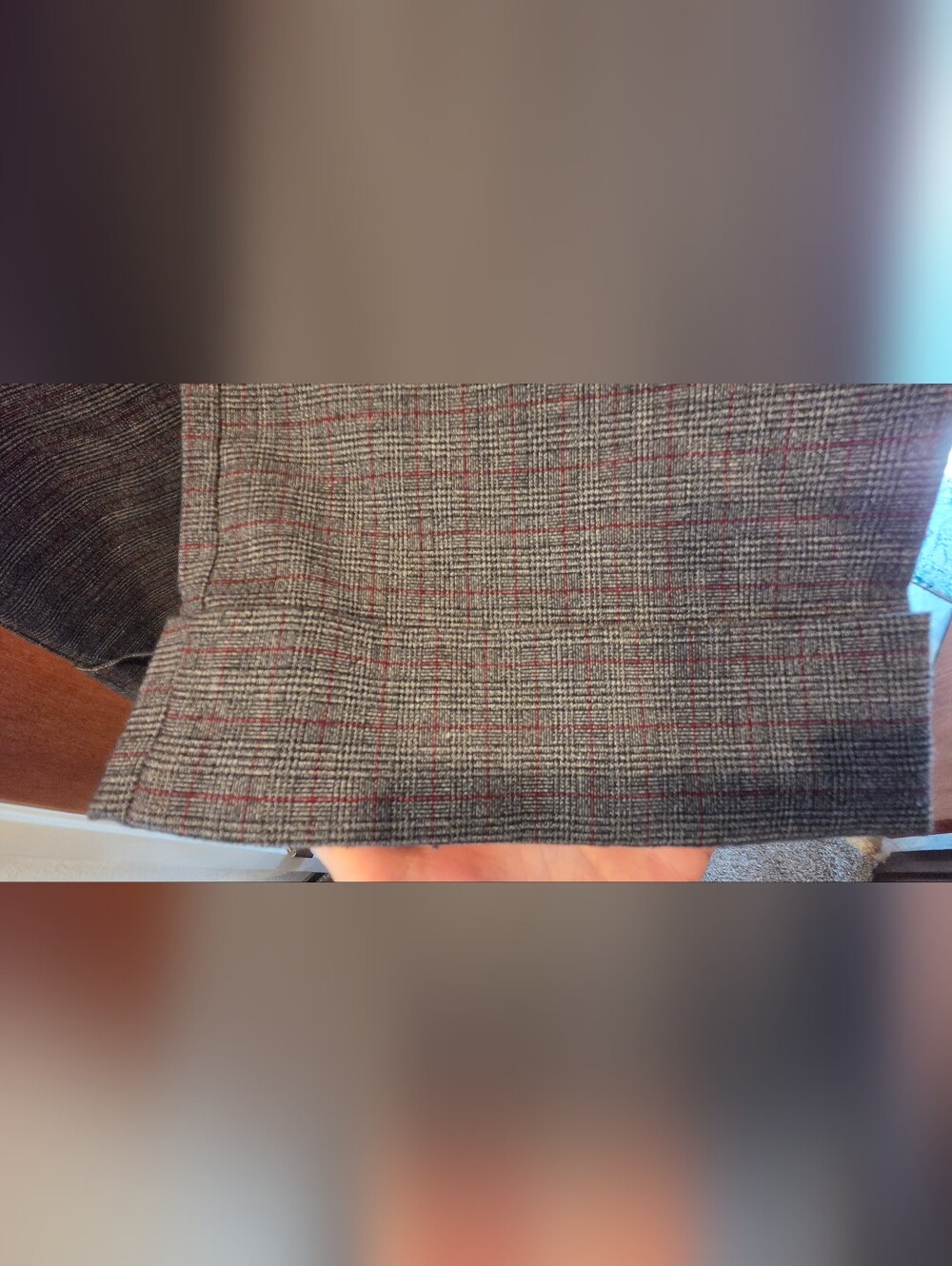 Serious Vintage Gray Tweed Straight-Leg Trousers Sz7 Jr - Picture 4 of 10
